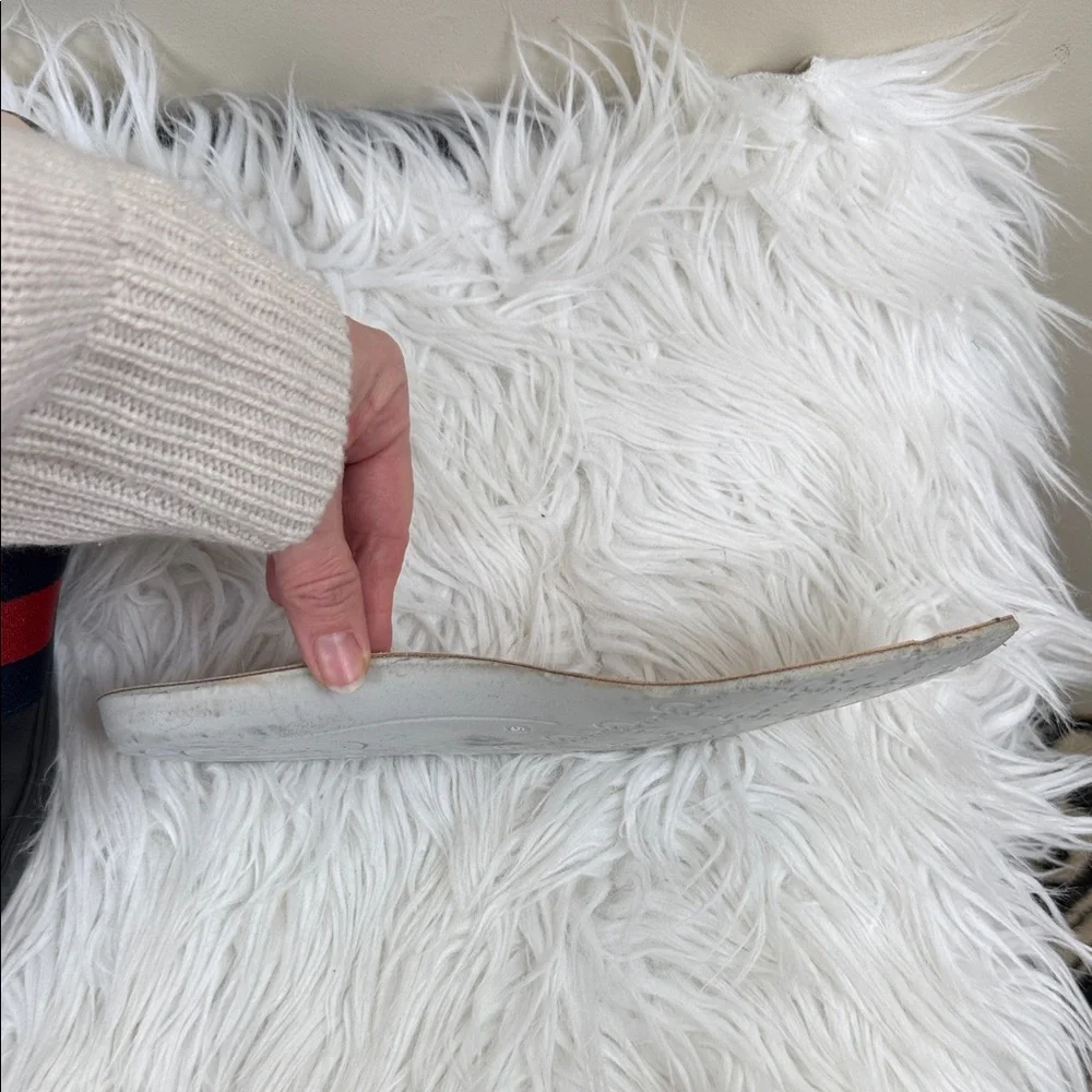 GUCCI ACE Black Sneakers with Red and Gold Accents bee 5 - Picture 15 of 16